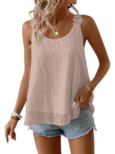 TUUHAW Camiseta Tirantes Mujer Ropa sin Mangas Cuello Redondo Verano Boho Blusa Elegante Floral Tank Tops...