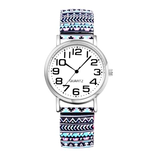 OIDEA Reloj El&aacute;stico Boho Mujer: Relojes Redondo de Cuarzo Anal&oacute;gico para Se&ntilde;ora Escala N&uacute;meros...