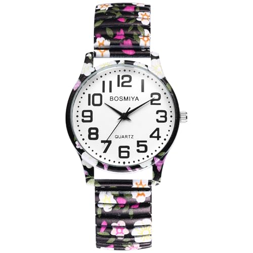 OIDEA Reloj El&aacute;stico Boho Mujer: Relojes Redondo de Cuarzo Anal&oacute;gico para Se&ntilde;ora Escala N&uacute;meros...