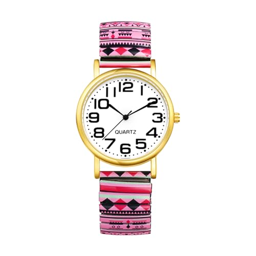 OIDEA Reloj El&aacute;stico Boho Mujer: Relojes Redondo De Cuarzo Anal&oacute;gico para Se&ntilde;ora Escala N&uacute;meros...