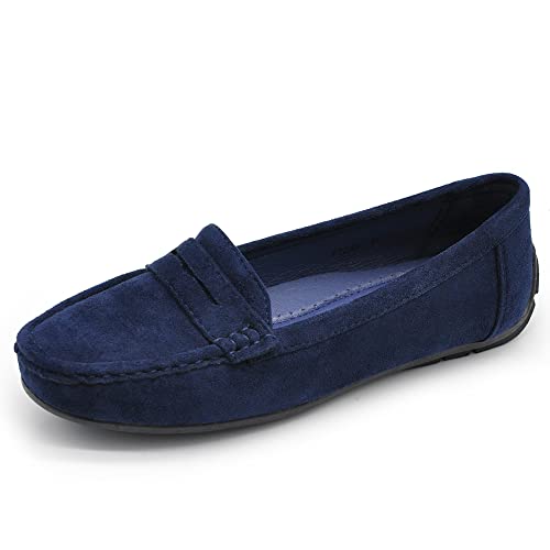 if Mocasines de Moda para Mujer, Suaves, con Diamantes de imitaci&oacute;n, Gamuza Pietri 7137, 245 Azul...