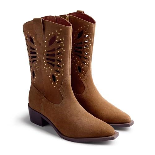 GIOSEPPO Bota cowboy de piel Modelo MILTONA color Cuero, talla 39