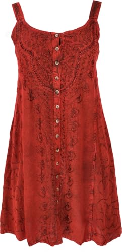GURU-SHOP, Mini Vestido Indio Bordado Boho Chic, T&uacute;nica Hippie, Arena, Sint&eacute;tico, Tama&ntilde;o:40, Vestidos...