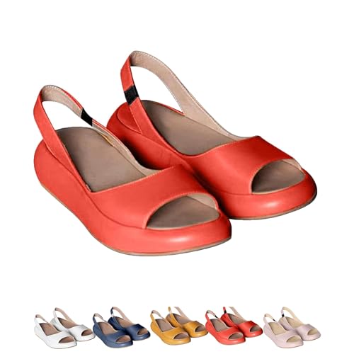 XQILGVF Sandalias planas c&oacute;modas para mujer. Sandalias ortop&eacute;dicas planas informales ultrac&oacute;modas, sin...