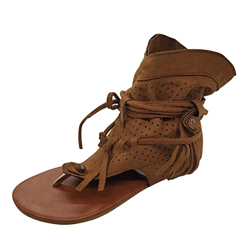 DAIFINEY Sandalias borlas retro zapatos de playa mujeres boho botas novela sandalias mujer zapatos de...