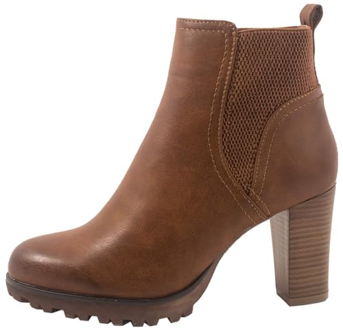 Elara Botines Mujer Chunkyrayan BZ66019-KB Camel-37