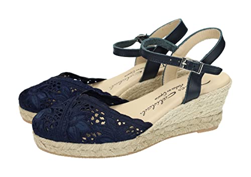 TORRES 5004 Zapatilla DE Encaje Mujer Alpargatas Marino 38