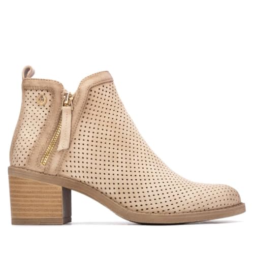 XTI - Bot&iacute;n Mujer Beige - Calzado C&oacute;modo y Vers&aacute;til - Moda casual - Modelo 14503502 (Talla 38)