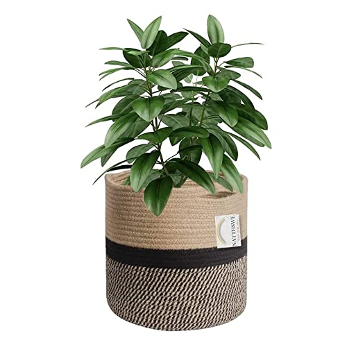 NATTHSWE Cesta de Plantas con Forro, Macetas de Interior Tejidas para Macetas de 18cm de Cuerda de...