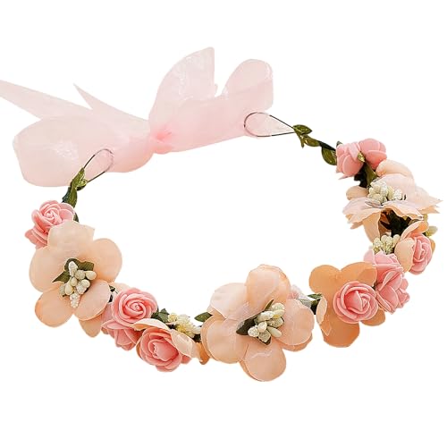 Noaxylic Diadema Flores, Corona Flowers Rosas Coronas de Flores, Tocados de Pelo Novia, Corona de Rosas,...