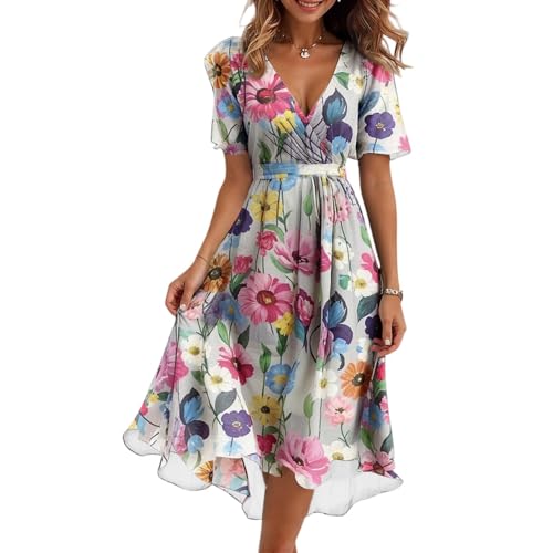 Vestidos Largos Verano Mujer 2026 Vestido Playeros Tallas Grandes Cuello en V Ropa Boho Verano Elegantes...