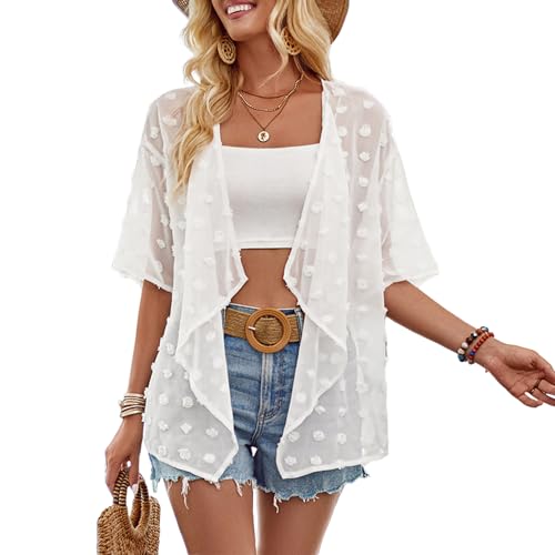 Atxnn C&aacute;rdigans Kimono Mujer Chaqueta de Verano Ropa de Ba&ntilde;o Suelta Playa Bikini Cover Up de Media...
