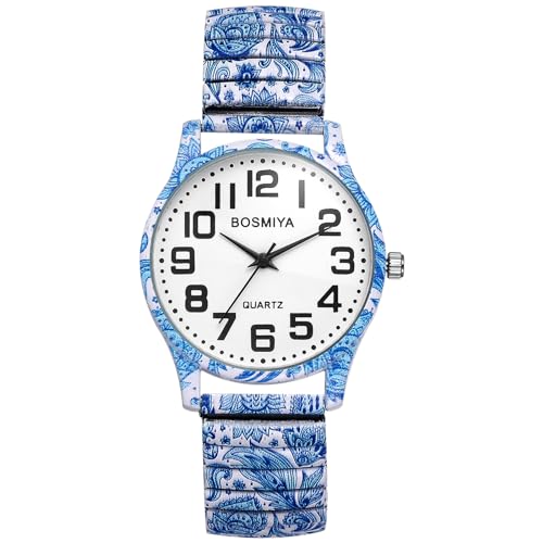 OIDEA Reloj El&aacute;stico Boho Mujer: Relojes Redondo de Cuarzo Anal&oacute;gico para Se&ntilde;ora Escala N&uacute;meros...