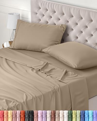 Utopia Bedding Juego de Sabanas 4 Piezas 150x200 - Poli&eacute;ster Microfibra Cepillada - Oeko-Tex Certificado...