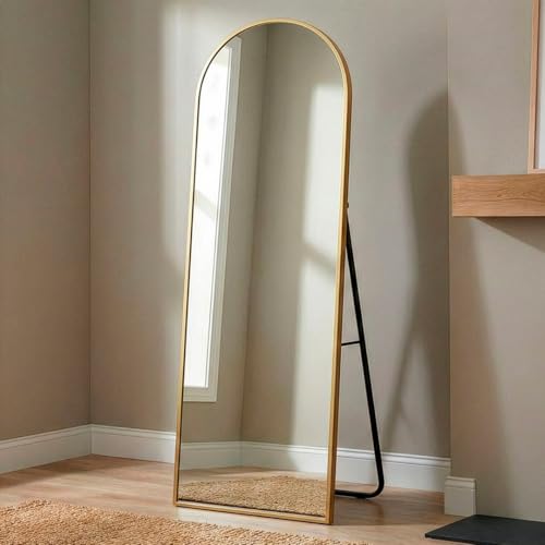 Marctani Espejo de Pie Cuerpo Entero - Espejo Grande y Largo con 3 Formas de Uso, Independiente, Montaje...