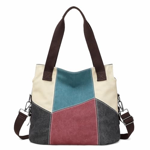 SIVENKE Bolso de Lona para Mujer Bolso de Las Se&ntilde;oras de la Lona Bolso de Hombro de Las Mujeres Bolso...