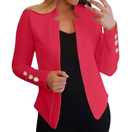 Blazer Mujer Manga Larga con Ajuste Chaqueta Mujer Entretiempo Oficina Clásico Blazer Invierno Talla...