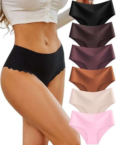 Sth Big Bragas sin Costuras Mujer Cintura Alta Braguitas Ropa Interior Invisibles Underwear Women...