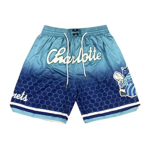 Pantalones Cortos Baloncesto Hombre con Bolsillos Hippie Shorts Deportes al Aire Libre de Verano para...