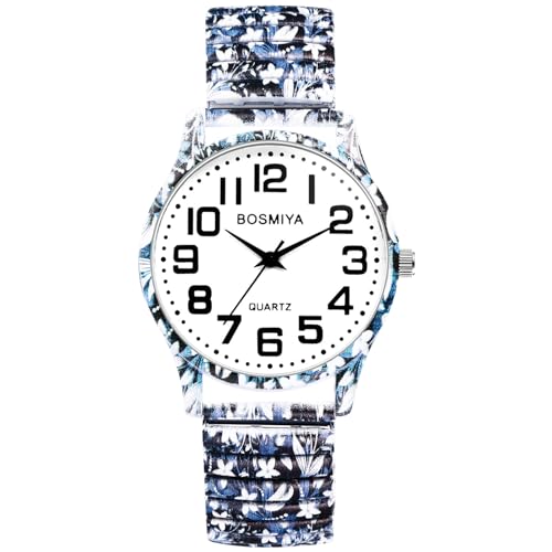 OIDEA Reloj El&aacute;stico Boho Mujer: Relojes Redondo de Cuarzo Anal&oacute;gico para Se&ntilde;ora Escala N&uacute;meros...