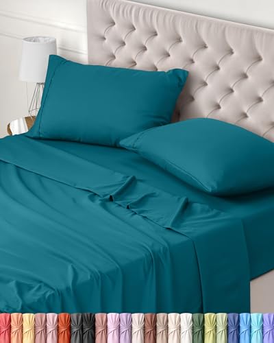 Utopia Bedding Juego de Sabanas 4 Piezas 135x190 - Poli&eacute;ster Microfibra Cepillada - Oeko-Tex Certificado...