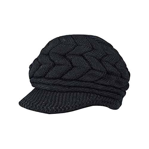 Andiker Boina Gorra Flexible Vintage Sombrero Invierno Cálido Sombreros Sombrero Mujer Invierno Negro,...