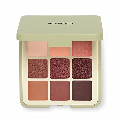 KIKO Milano Green Me Eyeshadow Palette 102, Paleta Con 9 Sombras De Ojos Con M&uacute;ltiples Acabados: Mate,...