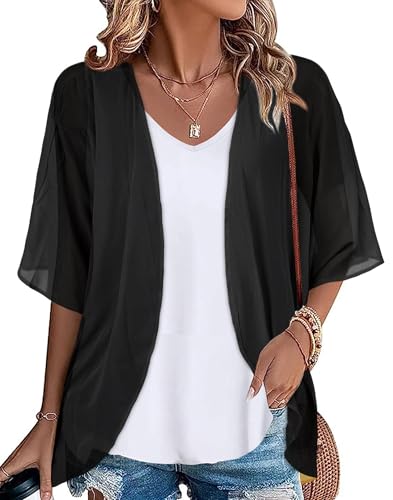 Gosunny Mujer Verano Tops Playa Kimono Boho Bikini Cover Up Oversized Floral Estampado C&aacute;rdigan, Color...
