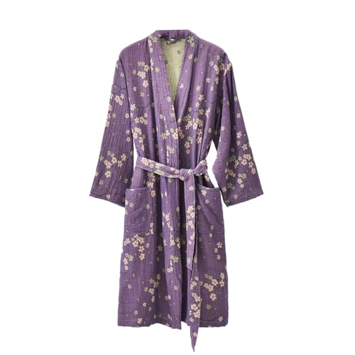 PRINCESS BRIDE Conjunto de pijama de gasa de algod&oacute;n jacquard japon&eacute;s Yukata suave, bata de ba&ntilde;o,...