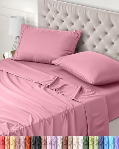 Utopia Bedding Juego de Sabanas 4 Piezas 150x200 - Poli&eacute;ster Microfibra Cepillada - Oeko-Tex Certificado...