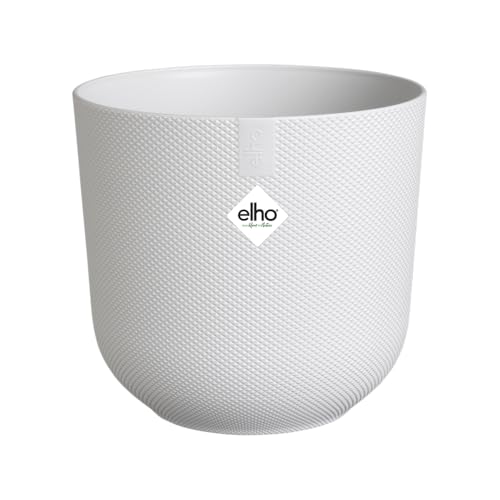 Elho Jazz Round 19cm - Maceta Interior - Estructura &Uacute;nica - 100% Pl&aacute;stico Reciclado - Blanco/Silky...