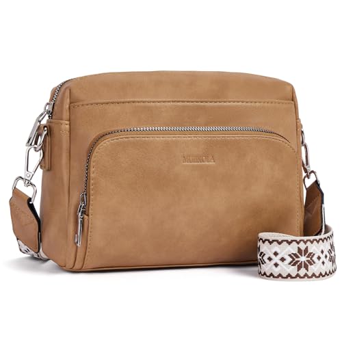 MUIIKOLA Bolso bandolera para mujer, bolso cruzado para mujer, peque&ntilde;o, de piel sint&eacute;tica, bandolera...