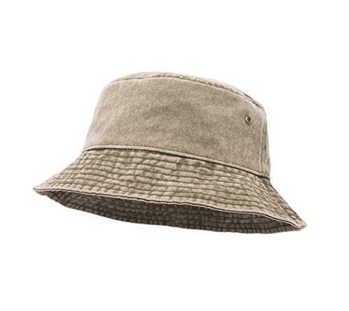 Sombrero de Pescador, ala Ancha de Algod&oacute;n Vaquero Lavado, Gorra Plana para Pesca, Senderismo, Deportes...