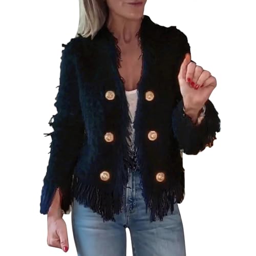 Cardigan de Punto Ligero Delantero Chaqueta de Punto Sueter Manga Larga Cardigans Boho Floral Primavera...