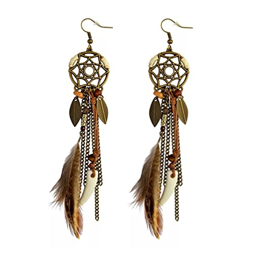 Juego de Pendientes Colgantes Vintage y Bohemios Adecuados Para Mujeres y Ni&ntilde;as
