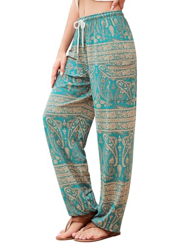 QIANXIZHAN Pantalones har&eacute;n para Mujer, Pantalones Hippie Palazzo Bohemios, Ropa de Yoga con Bolsillos,...