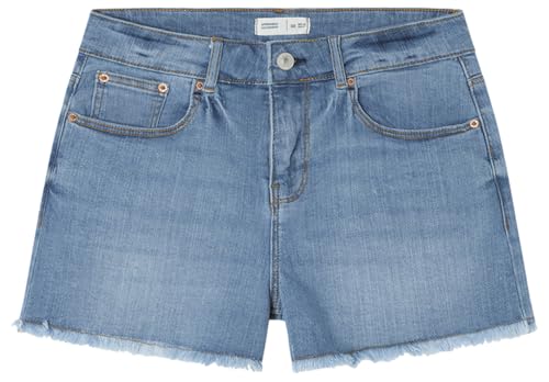 Springfield Pantalones Shorts Vaqueros Comfort desflecados, Azul Medio, 42W para Mujer