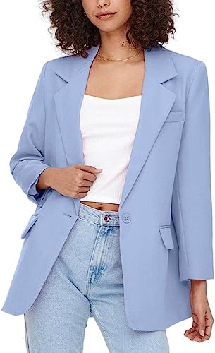 Only Onllana-Berry L/S Ovs Blazer TLR Noos Chaqueta de Traje, Bel Air Blue, 38 para Mujer
