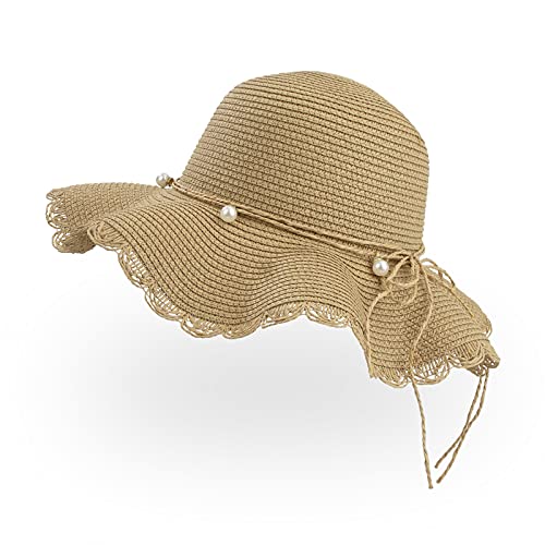 Sombrero de Paja para Mujer, Sombreros de Playa de Verano ala Ancha Plegable, Gorra de Sol Trenzado del...