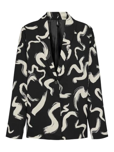 ONLY Onlnova Life Vis L/S Pimo Blazer, Negro/AOP: 592 Charm Boho, M para Mujer