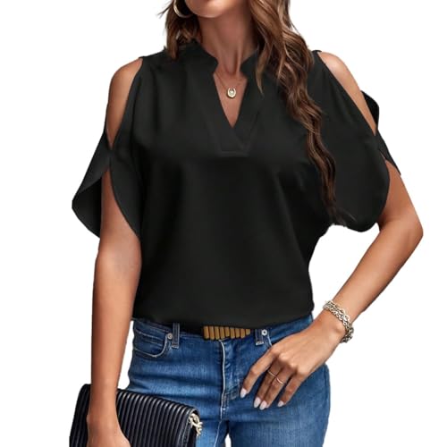 EMOTTOS T&uacute;nicas Elegantes para Mujer, Camisetas de Verano Sueltas con Cuello en V y Hombros...