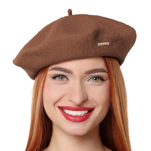 Cl&aacute;sicos Boinas de Lana para Mujeres, Elegantes Gorros Franceses para Mujeres, Chicas, Se&ntilde;oras,...