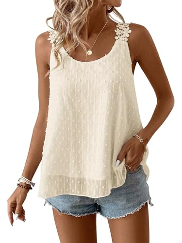 TUUHAW Camiseta Tirantes Mujer Ropa sin Mangas Cuello Redondo Verano Boho Blusa Elegante Floral Tank Tops...