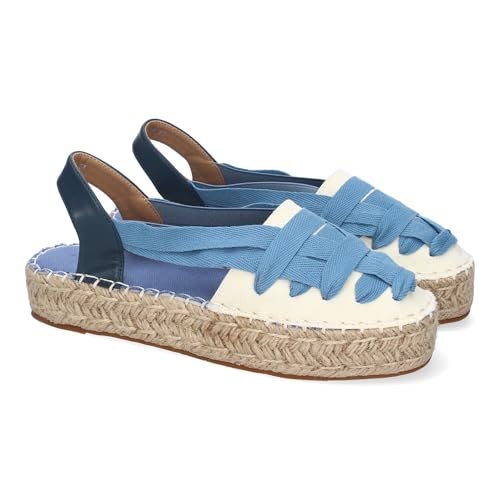 92439 Alpargata Plana Estilo Valenciana para Mujer con Yute, Comodas y Elegantes, Diseno Moderno con...