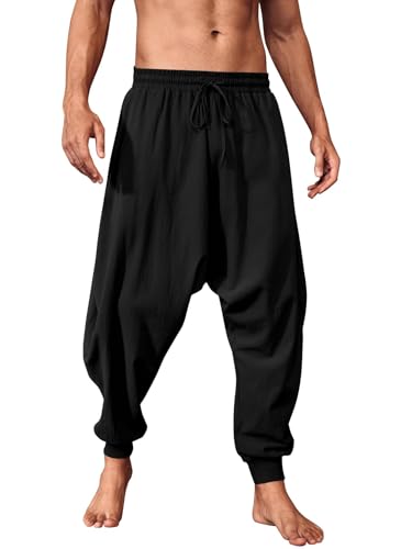 Pantalones Runcati para hombre, de una sola pieza, de corte holgado, de verano, estilo vikingo, pirata,...