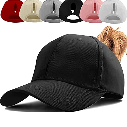 Baynetin Gorra de b&eacute;isbol para Mujer, Cola de Caballo Gorra B&eacute;isbol, Unisex Cl&aacute;sico Sol Visera...