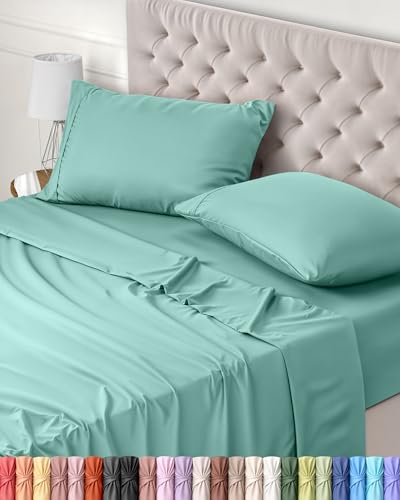 Utopia Bedding Juego de Sabanas 4 Piezas 135x190 - Poli&eacute;ster Microfibra Cepillada - Oeko-Tex Certificado...