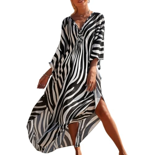 Baynetin Kaftan Vestido Largo de Playa, Bohemian Loungewear Kimono Floral Bohemio Traje de Ba&ntilde;o Cover...