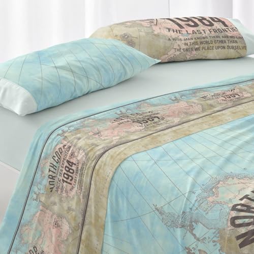 Burrito Blanco | Juego de s&aacute;banas | Cama de 90cm. (+Medidas Disponibles) | Dise&ntilde;o 101 | Color Mar...