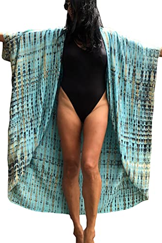 YouKD Vestido largo de verano tipo caft&aacute;n estilo bohemio para playa, kimono de ba&ntilde;o, cubrecosturas de...